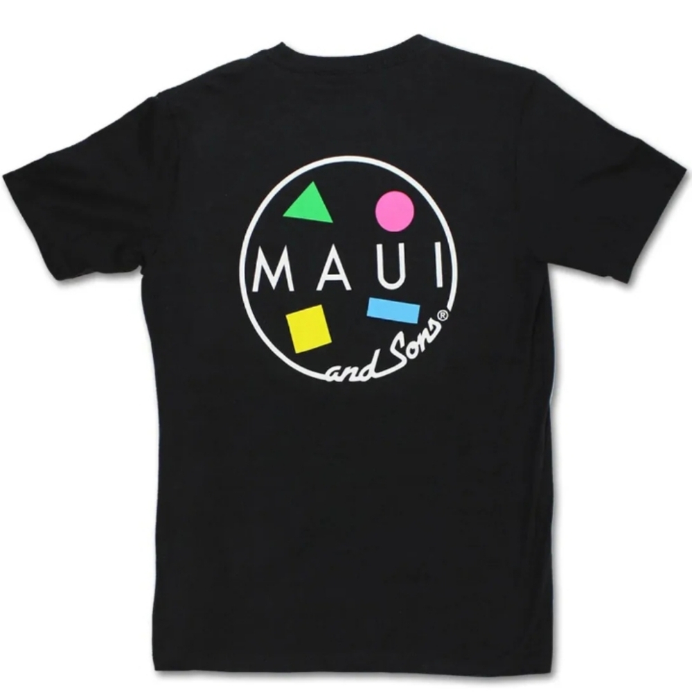 Maui and Sons Classic Cookie Logo BLACK T-shirt Small